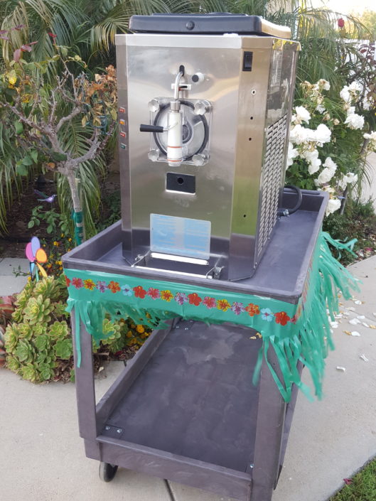 Frozen drink machine party rental cart